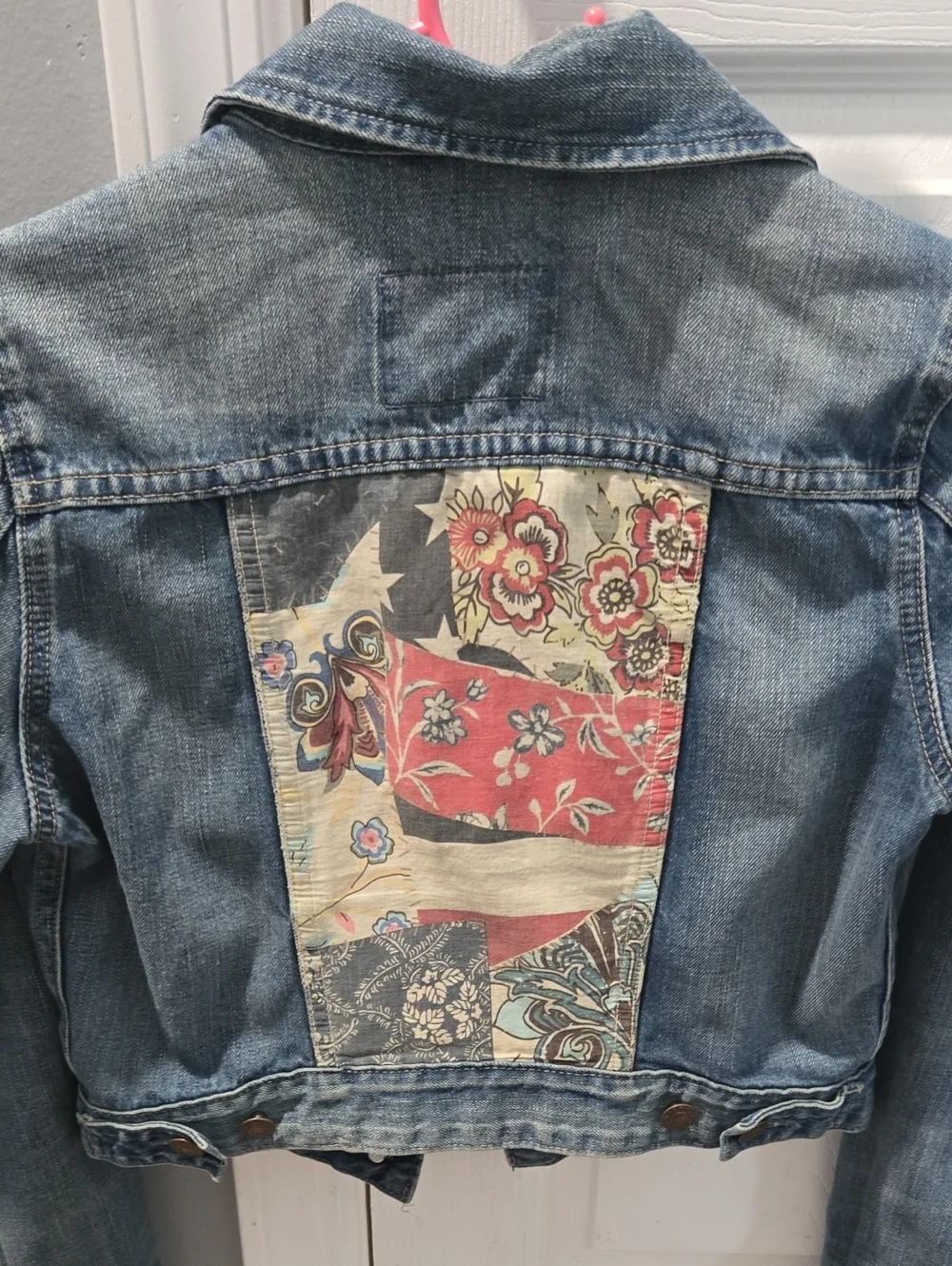 Ralph Lauren Light Blue Worn Look Denim Jean Jacket Girls Size 14